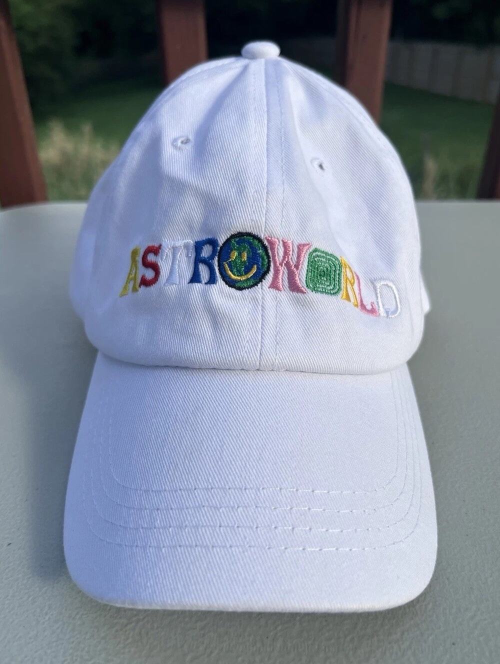 Astroworld Travis Scott / Cactus White Snapback Concert Music Festival Hat Strap